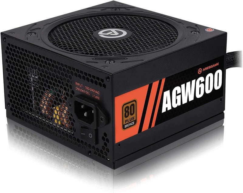 ARESGAME Power Supply 600W 80+ Bronze Certified PSU (AGW600) - Image 1